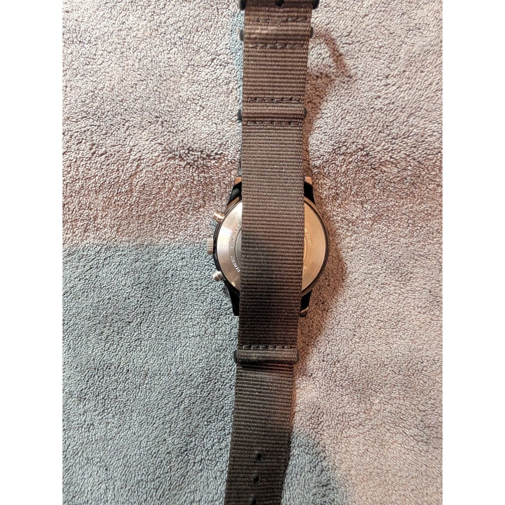 Timex MK1 Chronograph watch with a black aluminum case and a black nylon strap - Picture 3 of 6